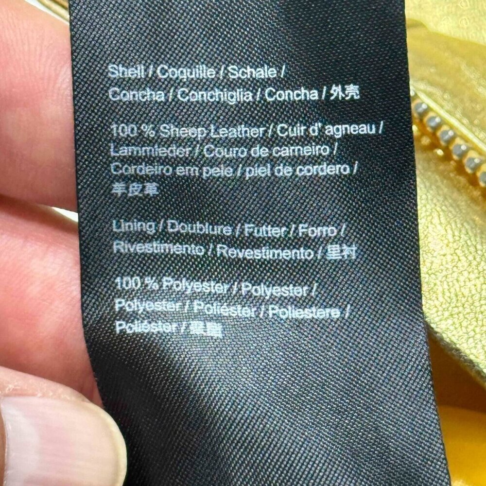 Muubaa London Amy Straight Sheep Leather Jeans 5-Pocket Gold Metallic Size‎ US 0 - Picture 11 of 15